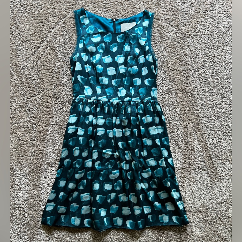 JASON WU | 100% Silk Shades of Blue Sleeveless Dress with Pockets size M/6-8